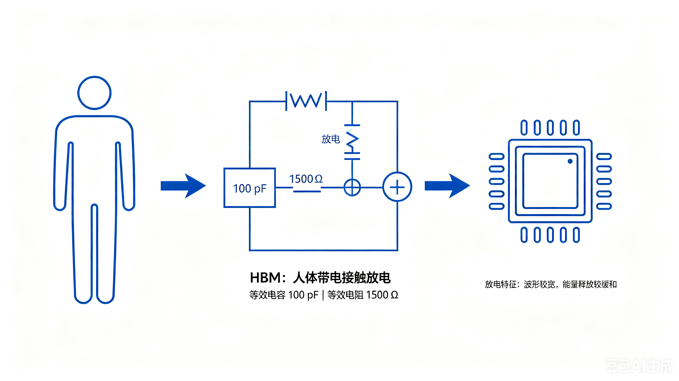 HBM 人体模型等效电路